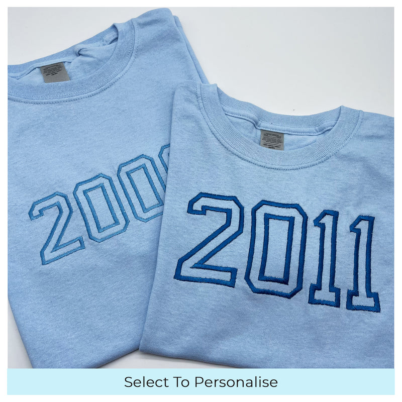 Kids t-shirt personalised year
