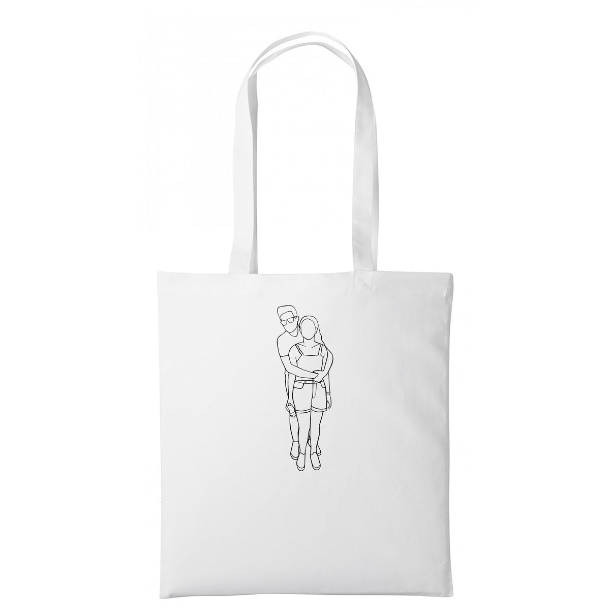 Tote Bag Outline Stitch - Upload your photo