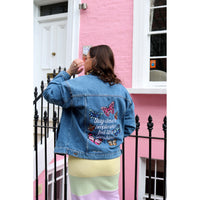 Butterfly Embroidered Denim Jacket